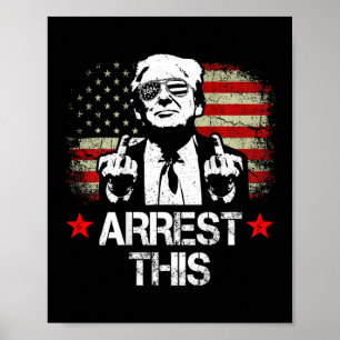 Poster Este Trump no meio dos dedos Pro Trump 2024 (na pa