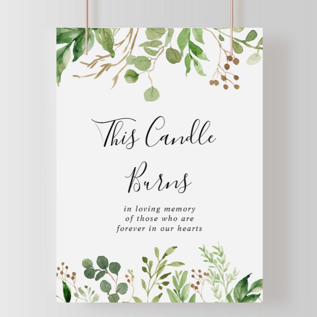 Poster Este Velório de Eucalipto Simples Floral Queima Si (Criador carregado)