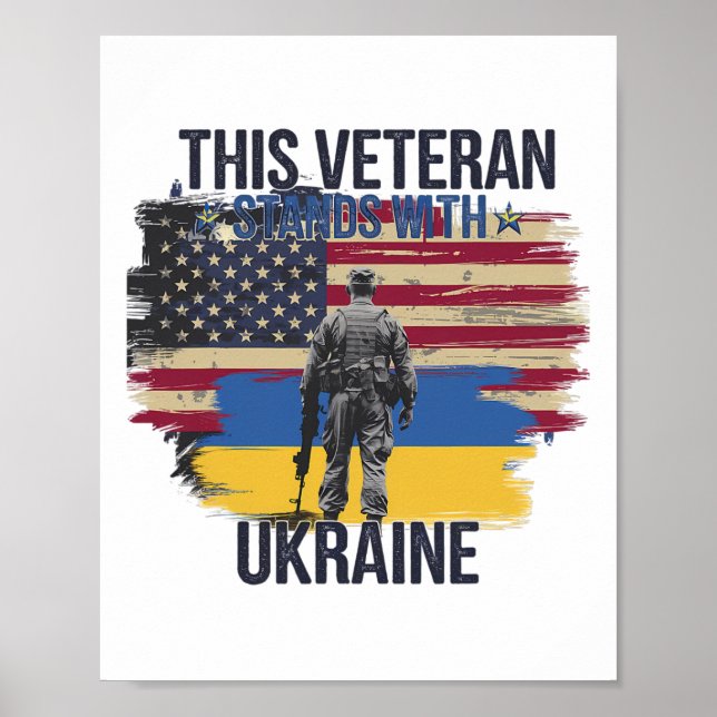 Poster Este Veterano Apoia a Ucrânia 15  (Frente)