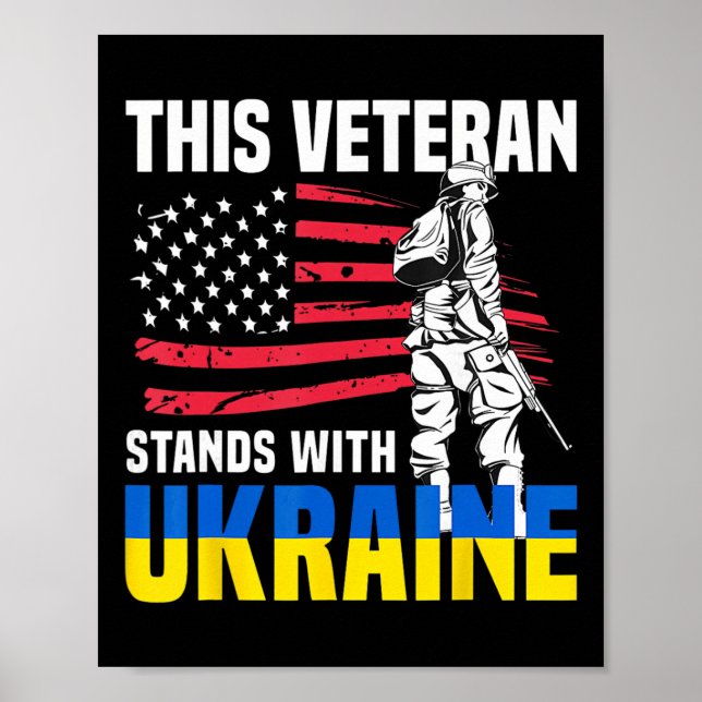 Poster Este Veterano Apoia a Ucrânia 4 (Frente)