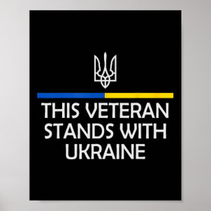 Poster Este Veterano Apoia a Ucrânia Zelensky Ucrânia