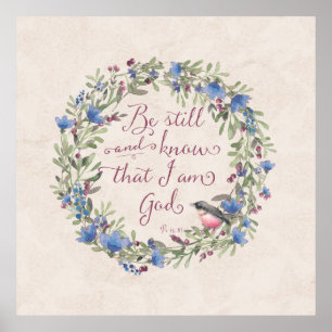 Poster Esteja quieto e saiba - Salmo 46:10