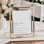 Poster Estelle Modern Minimiza O Sinal Do Menu Do Bar<br><div class="desc">Este cartaz de menu de bar apresenta um título moderno de escrita de caligrafia e design minimalista. O cabeçalho de texto do script é uma imagem que não pode ser editada. A imagem de cabeçalho pode ser redimensionada para ajustado qualquer tamanho de poster. Todo o outro texto é totalmente editável....</div>