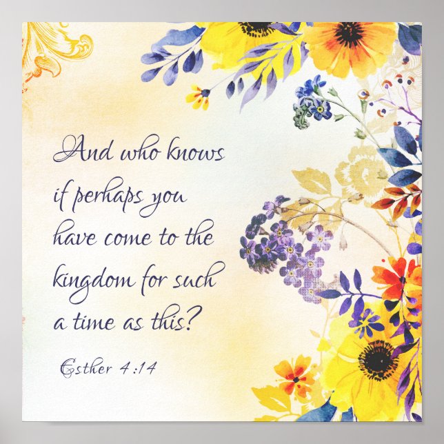 Poster Ester 4:14 Venha ao Reino para esse período (Frente)