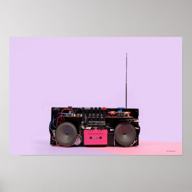 Póster Estéreo portátil desmontado (Frente)