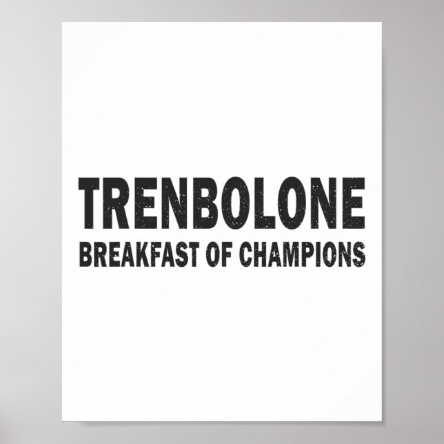 Poster Esteroide Para Musculação Trenbolone Café Da Manhã (Frente)