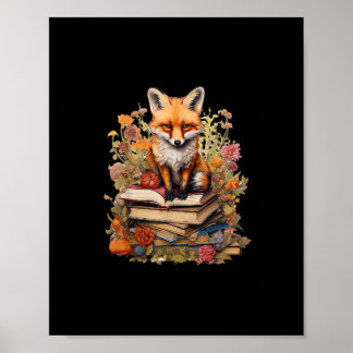 Poster Estética Cottagecore Amante de Livros Goblincore C