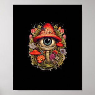 Poster Estética Cottagecore Cogumelo Design Goblincore
