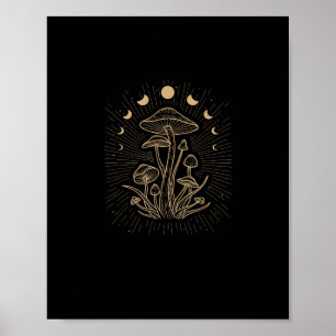 Poster Estética Cottagecore Cogumelo Goblincore Fungos Mi