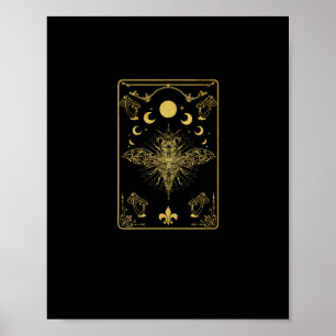 Poster Estética Cottagecore Cogumelo Mariposa Goblincore