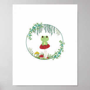 Poster Estética Cottagecore Kawaii Sapo Goblincore Fofo 