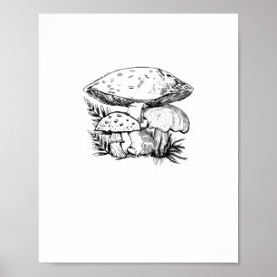 Poster Estética Cute Cottagecore Cogumelo Fungo Goblincor