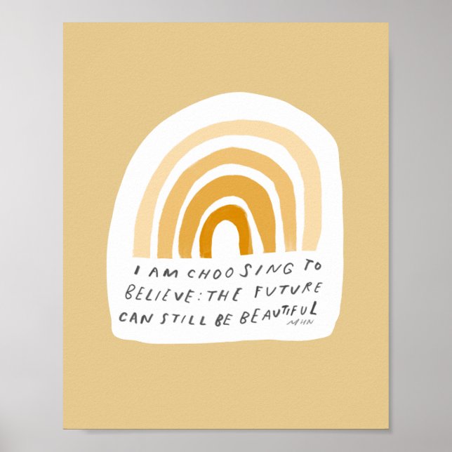 Poster Estética de Salão Amarelo de Cotação Inspiradora (Frente)