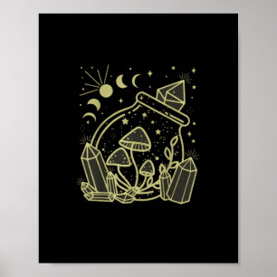 Poster Estética Goblincore Cottagecore Academia Cogumelo