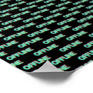 Poster Estética Vaporwave Japonesa Desconectada Offline