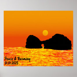 Poster estético de Viagem de paisagem personalizad