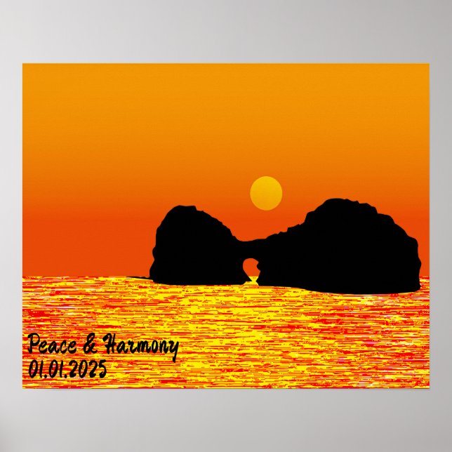 Poster estético de Viagem de paisagem personalizad (Frente)