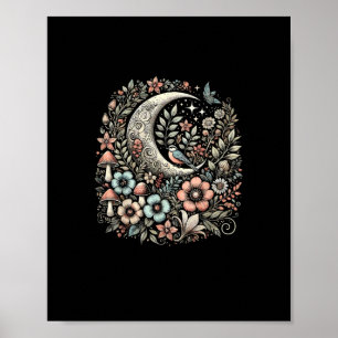 Poster Estético Retro Goblincore E Cottagecore Cogumelo