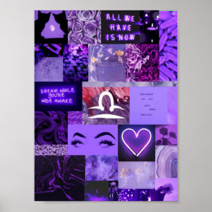 poster estético roxo do libra