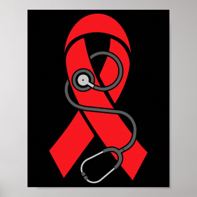 Poster Estetoscópio - Anemia das Células Falsiformes (Frente)
