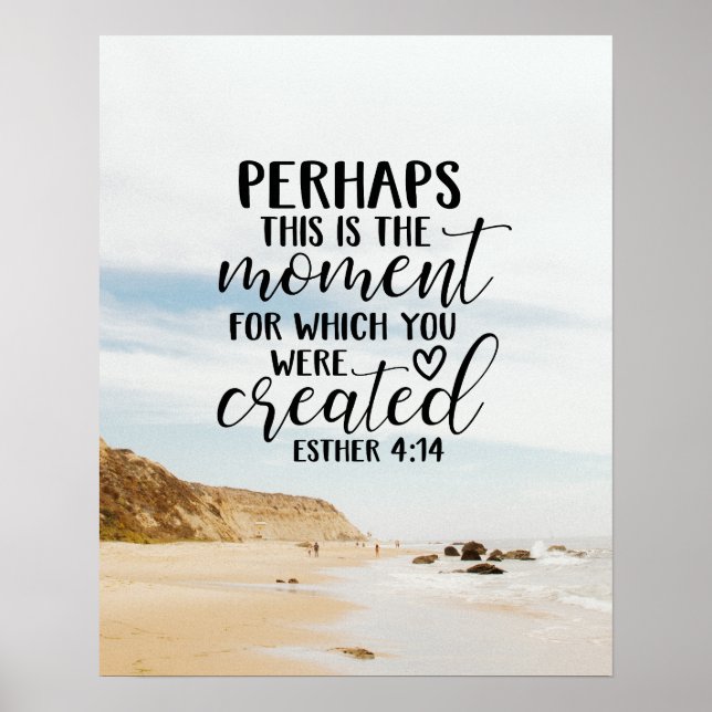 Poster Esther 4:14 Momento pelo qual você foi Criado (Frente)