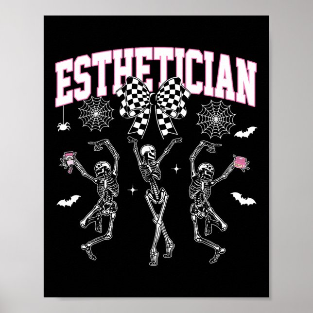 Poster Estheticista Dançando Esqueleto De Arco De Hallowe (Frente)