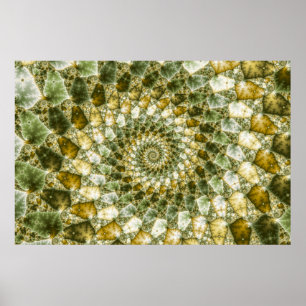 Póster Estilhaços marmoreados - arte de Mandelbrot