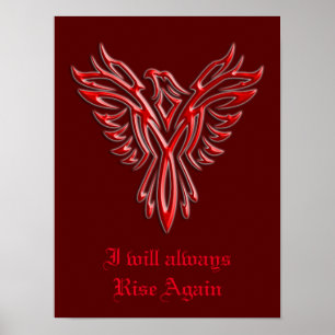 Poster Estilizou Phoenix, eu sempre vou subir de novo