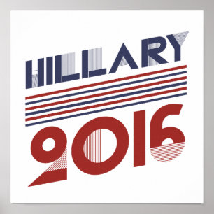 PÓSTER ESTILO 2016 - .PNG DO VINTAGE DE HILLARY