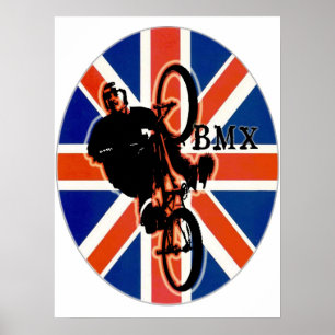Póster Estilo 2 de BMX Inglaterra, Copyright Karen J