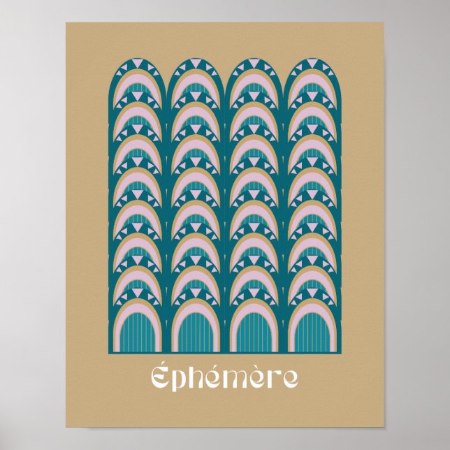 Poster estilo Art Deco efêmero  (Frente)