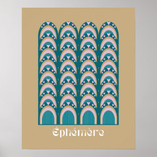 Poster estilo Art Deco efêmero