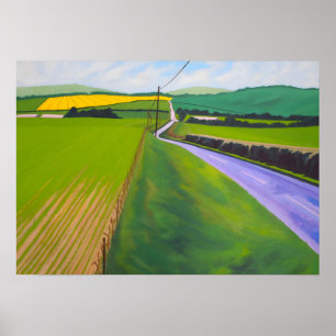 Poster estilo artístico de David Hockney