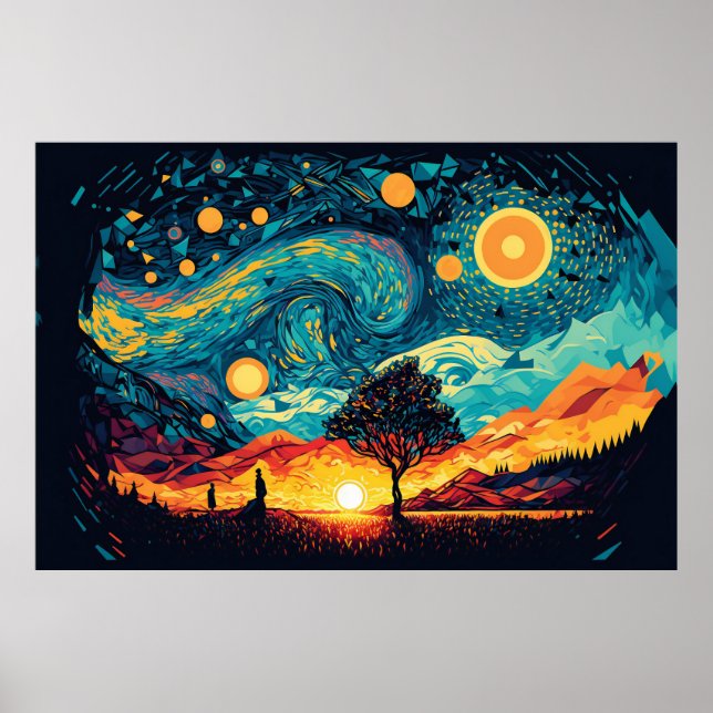Poster Estilo Artístico de Parodies Van Gogh (Frente)