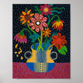 Poster estilo artístico de Yayoi Kusama