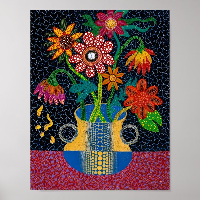 Poster estilo artístico de Yayoi Kusama (Frente)