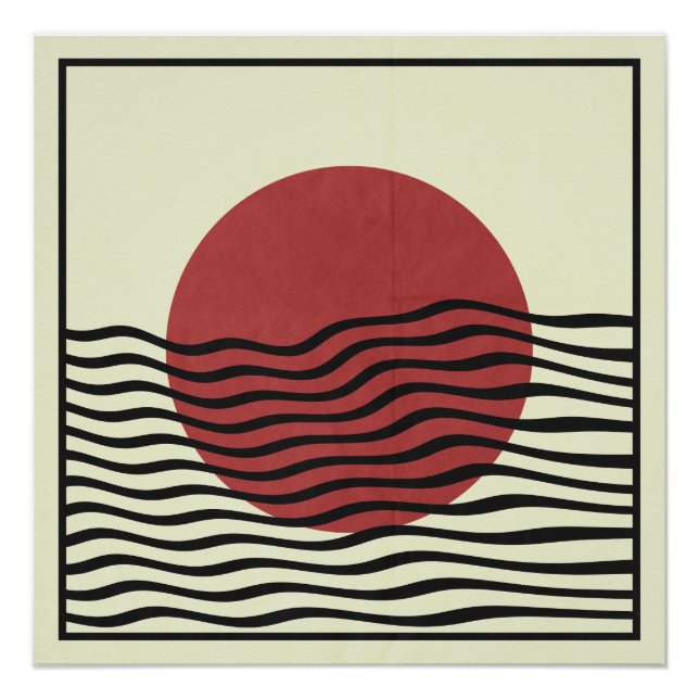 Póster Estilo Bauhaus Sunset (Frente)