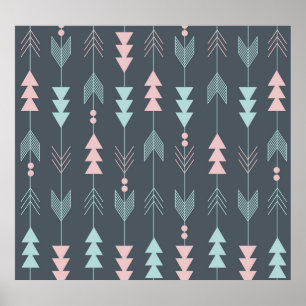 Poster Estilo Bohemiano Boho: Padrão Étnico Sem Olho