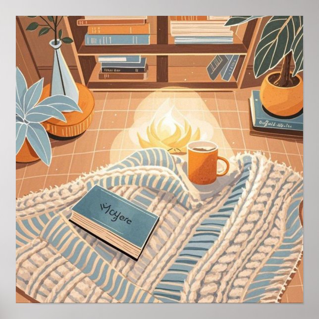 Poster estilo Boho quente e abstrato (Frente)