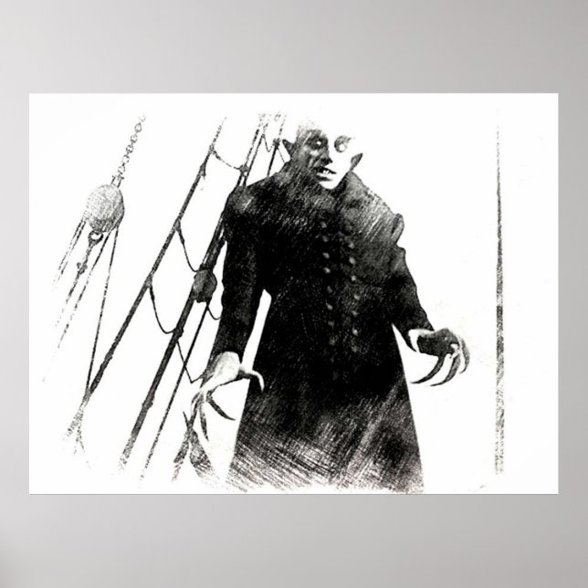 Poster Estilo Clássico de Monstro Clássico Nosferatu (Frente)