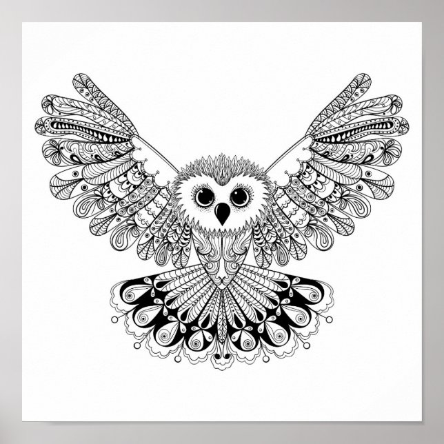 Póster Estilo Coruja Preta 2 (Frente)