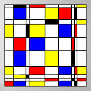 Poster Estilo da arte de Mondrian
