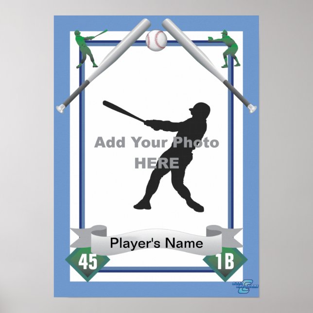 Póster Estilo da placa de baseball (Frente)