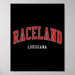 Poster Estilo da Universidade Raceland Louisiana
