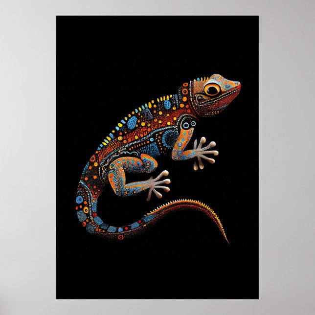 Poster Estilo de Arte Aborígena Goanna (Frente)