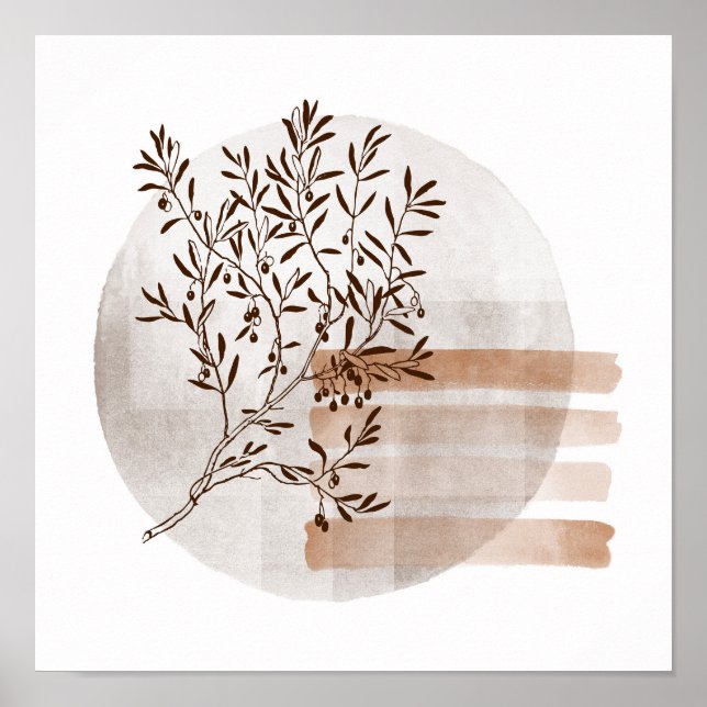 Poster Estilo de Arte Boho Folhagem (Frente)