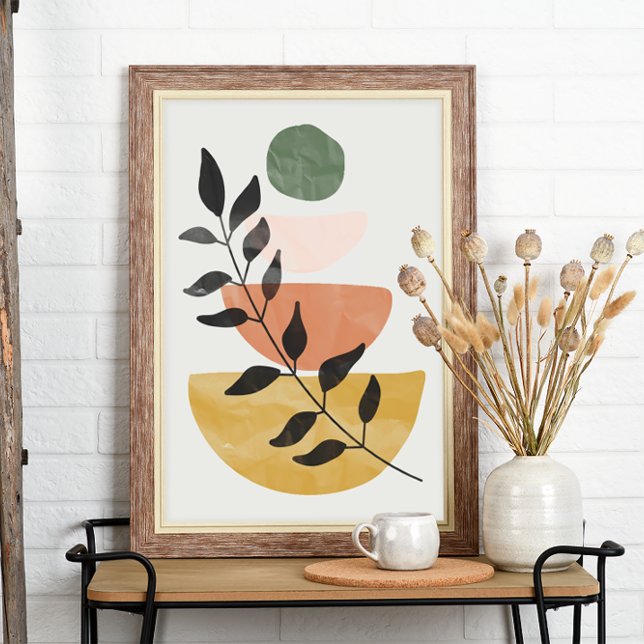 Poster Estilo de Arte Boho Moderno Folhas (Criador carregado)