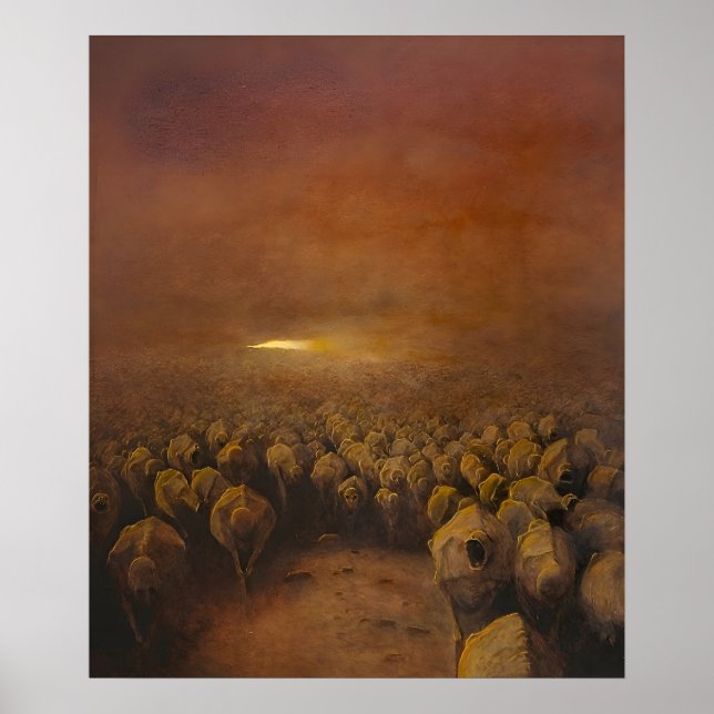 Poster estilo de arte de Zdzislaw Beksinski (Frente)