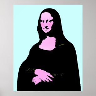 Póster Estilo de Arte Pop da Mona Lisa