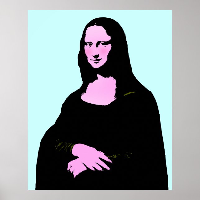Póster Estilo de Arte Pop da Mona Lisa (Frente)